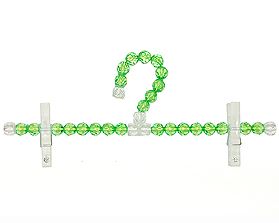 연두 진주 비즈 구슬바지걸이 바지옷걸이