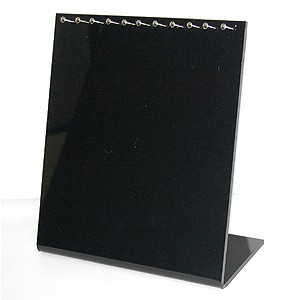 1단 블랙 아크릴 목걸이거치대 팔찌진열대