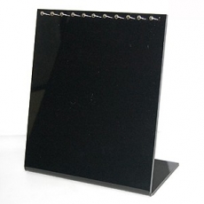 1단 블랙 아크릴 목걸이거치대 팔찌진열대