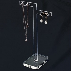 투명 양방향T자 아크릴목걸이거치대  귀걸이진열