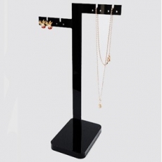 블랙 양방향T자 아크릴목걸이거치대 귀걸이진열