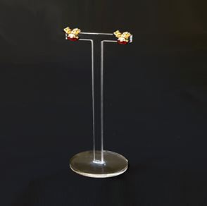 투명 둥근T자 아크릴 귀걸이거치대 중