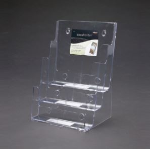 (F4003) 3단 아크릴 카다로그 전단지  리플렛 팜플렛 꽂이 케이스 진열대