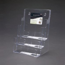 (F4003) 3단 아크릴 카다로그 전단지  리플렛 팜플렛 꽂이 케이스 진열대