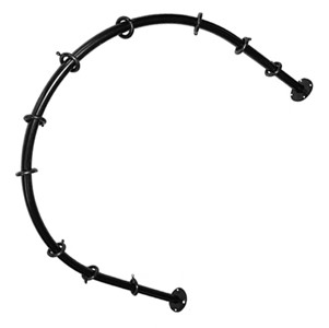 블랙 벽면 탈의실봉 옷가게피팅룸 간이탈의실