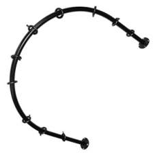 블랙 벽면 탈의실봉 옷가게피팅룸 간이탈의실