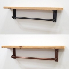 12파이 원목 선반행거 선반옷걸이 벽고정행거