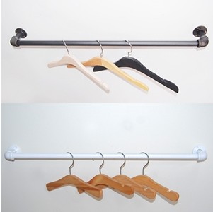 수도관 ㄷ자행거 벽면행거 철제벽걸이 부착옷걸이