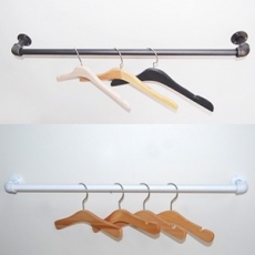 수도관 ㄷ자행거 벽면행거 철제벽걸이 부착옷걸이