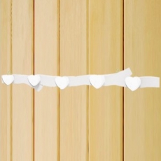 벽부착 화이트 나뭇가지 화이트하트 우드벽행거