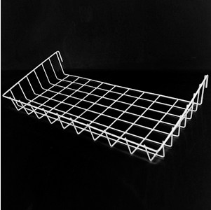 화이트 철망걸이바구니 휀스망걸이 메쉬망바구니