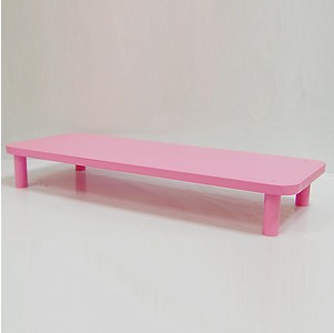 라운드 핑크 모니터받침대 수제제품