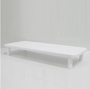 라운드 화이트 모니터받침대 수제제품