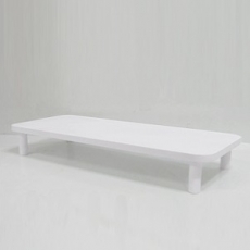 라운드 화이트 모니터받침대 수제제품