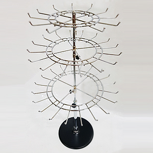 3단 원형 회전 악세사리 스카프 머플러 걸이 행거 진열대 (고리12개)