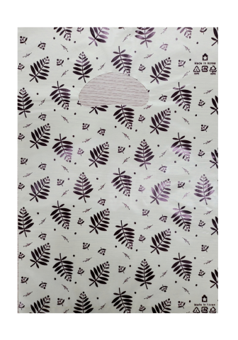 HD 베이지 나뭇잎 예쁜 비닐백 옷가게봉투