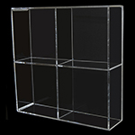 4칸 정사각 투명 아크릴칸막이 아크릴진열대